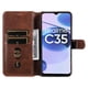 thumbnail image 3 of Funda Billetera para Realme C35 con Porta Tarjetas y Soporte Ajustable Marrón, 3 of 6