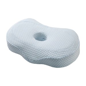 Magideal - Almohada Cómoda Para Los Oídos, Protector De Protección Suave, Soporte Para La Cabeza Del Cuello, Diseño Hueco, Almohada Para Perforar Las Orejas Para Tenceles Azul