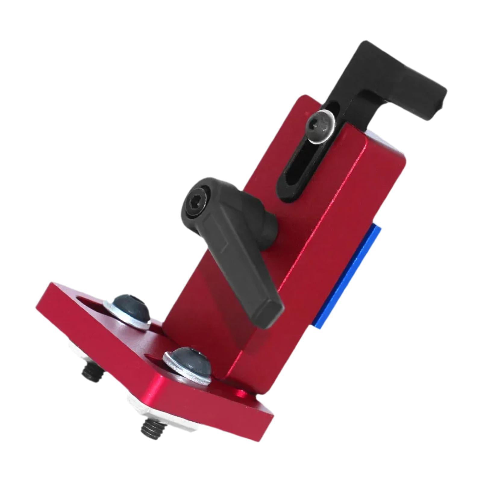 Magideal - Tope De Riel De Inglete Tipo 45, Limitador De Ranura En T, Herramienta De Carpintería Para Bricolaje, Herramienta De Tope De Riel De Inglete De Aleaci Rojo