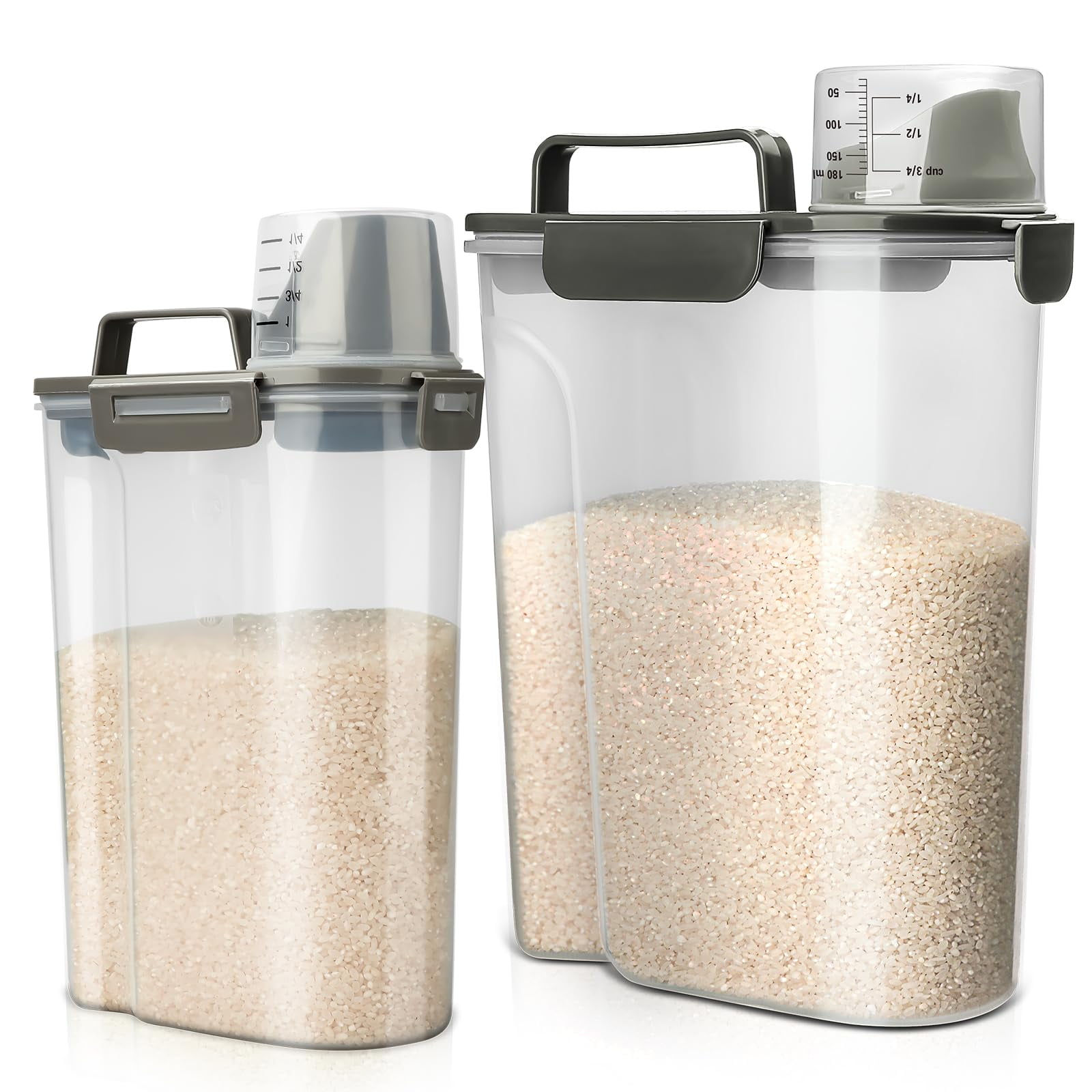 Recipiente De Almacenamiento De Arroz Viretec, Paquete De 2 Unidades, 3 Litros Y 6 Litros, Sin Bpa