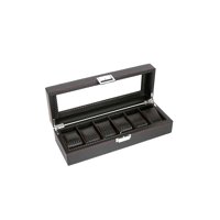 Mundo Online - Caja Estuche Organizador De 6 Relojes Bordado Elegante