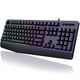 thumbnail image 1 of Teclado para juegos yesbeaut, 7 colores, con retroiluminación LED, arcoíris, 104 teclas, 1 of 7