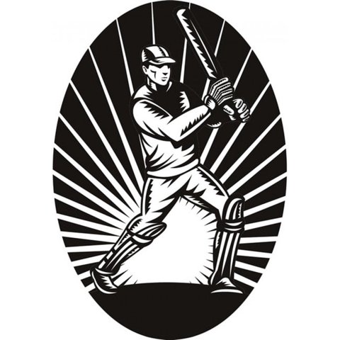 Rienda Libre Graphics - Decomural Cricket Batsman Frame Sports Ws-18683