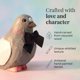thumbnail image 3 of Adorno para pastel Selsela 5 cm Madera – Pareja de pájaros del amor, 3 of 9