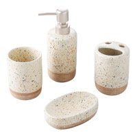 Magideal - Juego De Accesorios De Baño Vaso Vaso Portátil Funcional Moderno Portacepillos De Dientes Dispensador De Loción De 380 Ml Para Dormitorio Hotel Hogar