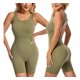 thumbnail image 1 of Mono Enterito Jumpsuit Deportivo Corto Gym Yoga Espalda verde oscuro XL, 1 of 3