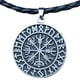 thumbnail image 1 of Collar Con Colgante De Escudo Vikingo Nórdico De Acero Para Hombre, Regalo De Cuero Plateado, 1 of 5