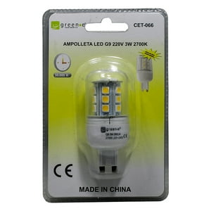 Green E - Ampolleta Led G9 3W / 220V Luz Cálida