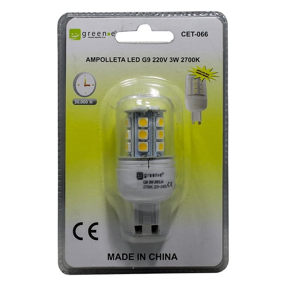 Ampolleta Led G9 3W / 220V Luz Cálida