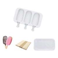Genérico - Moldes De Silicona Para Helados Molde Paletas Helado 3 Cavid