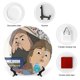 thumbnail image 3 of Efectos secundarios comunes Plato decorativo de porcelana fina (bone china), plato decorativo de cerámica para hogar, oficina, soporte de pared, platos decorativos para dormitorio - 6 pulgadas (15 cm), 3 of 6