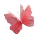 thumbnail image 3 of Mariposa Artificial De Hilo De Seda, Mariposa Falsa De Gasa Gigante Para Manualidades De Boda, Color Rojo, 3 of 3