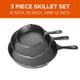 thumbnail image 3 of Juego de sartenes de hierro fundido Commercial CHEF, 3 piezas, 20 cm, 25 cm, 30 cm, 3 of 3