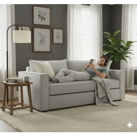 Sitial Home - Sofa 3 Cuerpos Amira Gris Claro Resortes Full Comfort