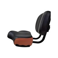Magideal - Asiento De Bicicleta Con Respaldo, Sillín De Bicicleta, Asiento Acolchado Universal, Soporte Trasero, Cojín De Asiento De Bicicleta Para Montaña De Re Marrón Oscuro