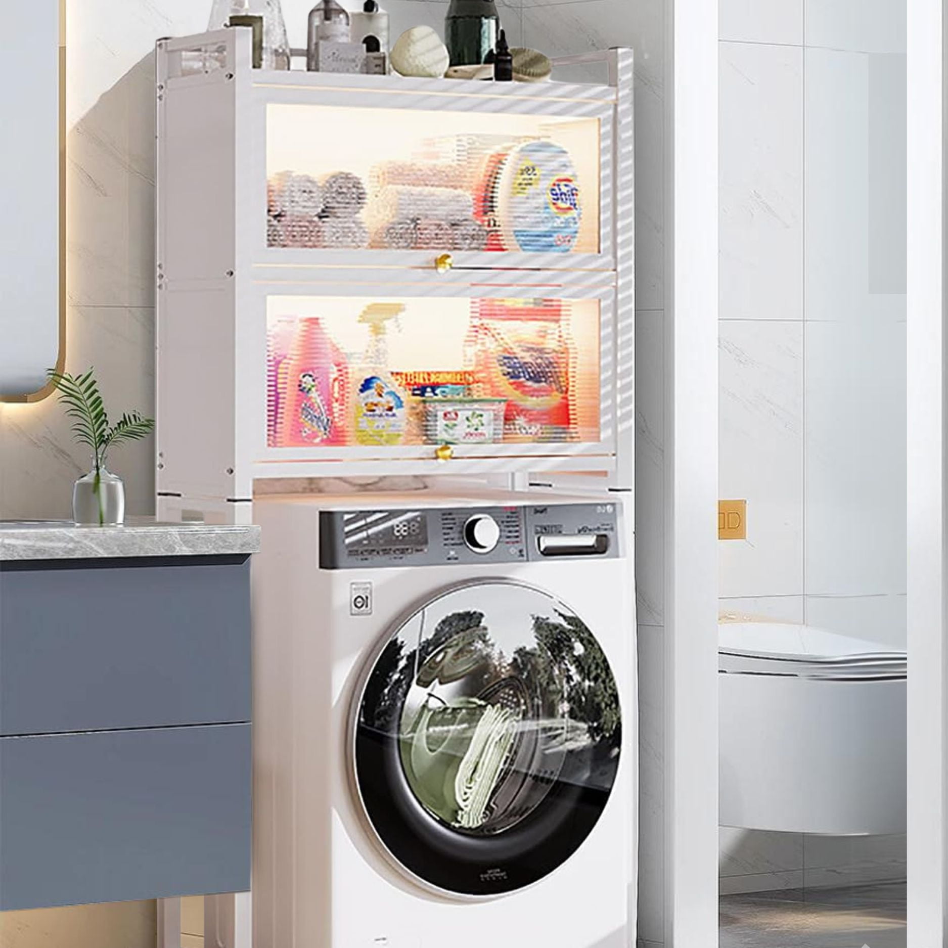 Santú Home & Deco - Estante De Lavandería Mueble Rack Blanco