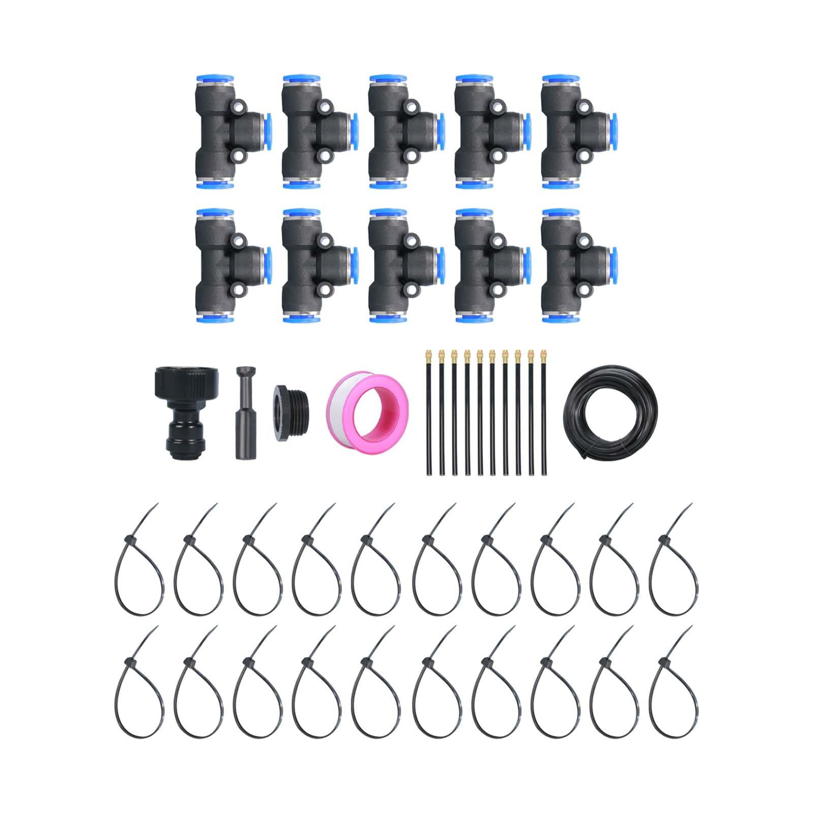 Magideal - De Riego Por Goteo, Herramienta Ajustable, De Jardinería, Rociador De Riego Automático De Jardín Automático Conector Rápido Para Invernadero 10 M Set