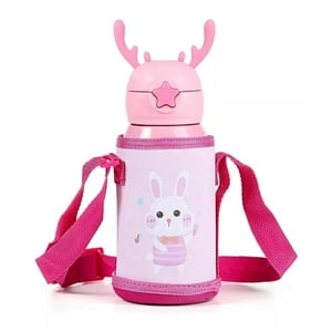 Genérico - Botella De Agua Portatil 500Ml Conejito Kawaii Rosa Infantil