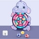 thumbnail image 2 of Children Cartoon Animal Dart Board Sticky Ball, Rabbit Family Interactive Educational Toy Christmas Gift, 2 of 4