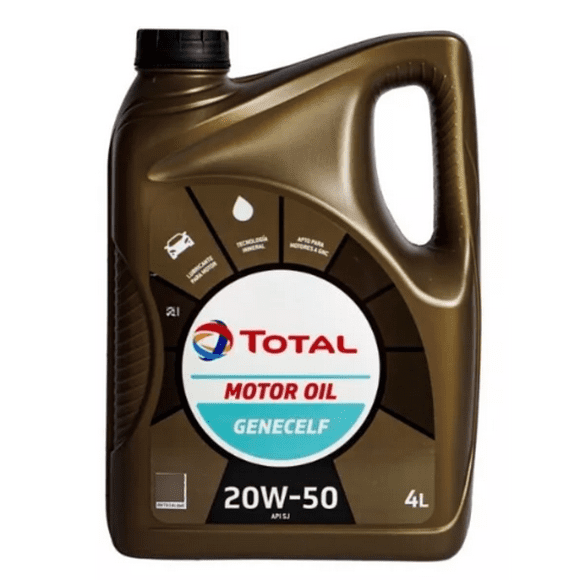 Aceite Total motor oil genecelf 20w50 mineral 4 litros