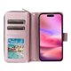 thumbnail image 2 of Funda Cartera con Cremallera y Correa para iPhone 14 Plus Soporte y Tarjetero Oro rosa, 2 of 6