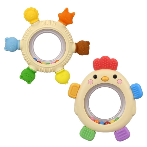 Anillos de dentición WALULAN Sensory Toys para bebés de 0 a 12 meses