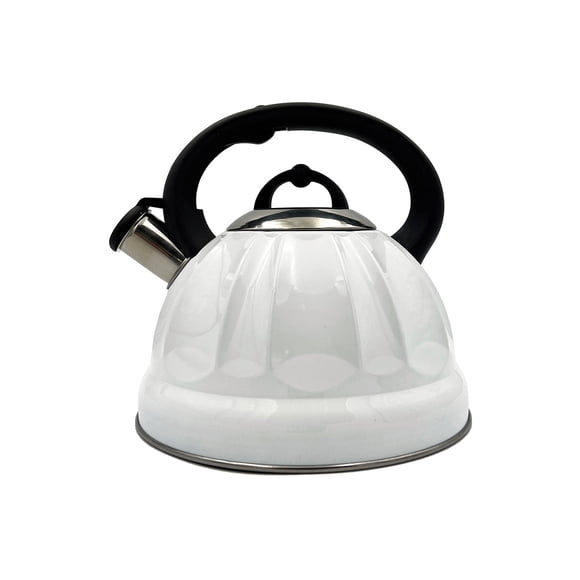 Tetera De Acero Inoxidable Bari Blanca 3lt