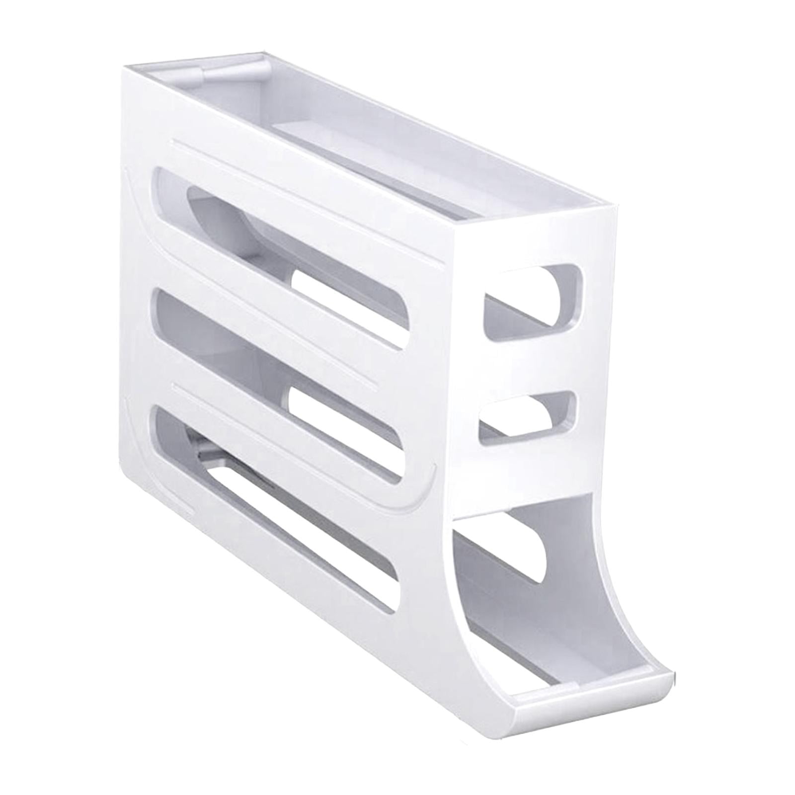 Bothyi - Dispensador De Huevos Con Ruedas, Contenedor De Huevos Con Ruedas Para Nevera, Automático, Para Cocina, Blanco