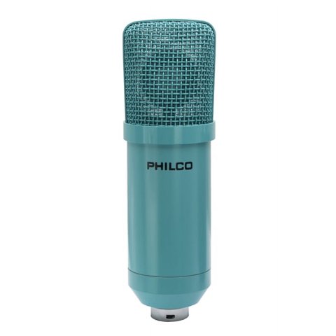 Philco - Micrófono Kit Studio C/Sop/Pop/Stand/Usb Sound Card Azul