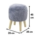 thumbnail image 3 of Pouf Bird Gris Piel Sintética 35x35x45 cm, 3 of 3