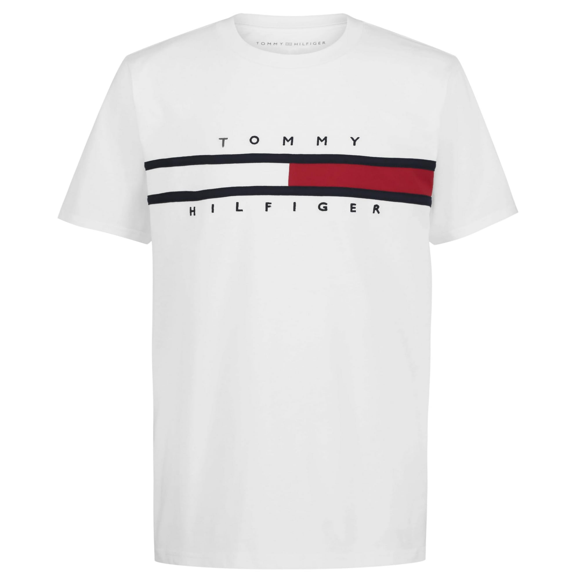 Camiseta Tommy Hilfiger Con Bandera De Manga Corta Para Niños, 100% Algodón