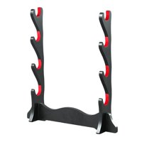 Bothyi - Samurai Sword Holder Stand Madera Terciopelo Acolchado Exquisitos Accesorios Durables 4 Niveles