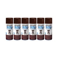Rust-Oleum - 6 Pack Pintura En Spray Ultra Cover 2X Multiuso Marrón Brillante 340 G 700068