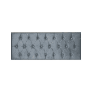 Importclick - Respaldo Elegante 1 Plaza Capitone 105X60 Cm Gris Azulado Felpa