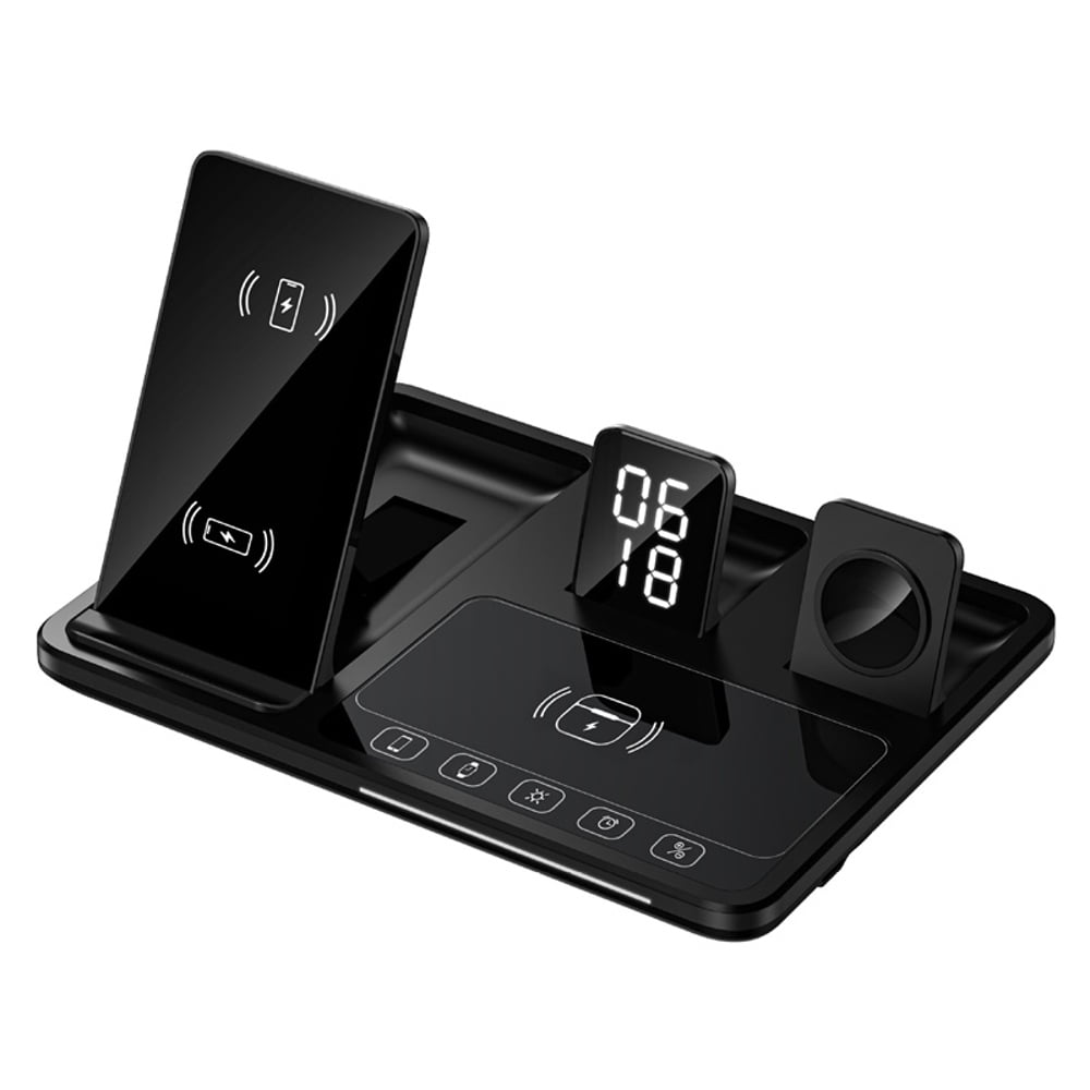Genérico - Estación De Carga Inalámbrica 4 En 1 Reloj Para Iphone 16/15/14/13/12/11 Pro Max/xs Para Airpods Pro Para Apple Watch-negro