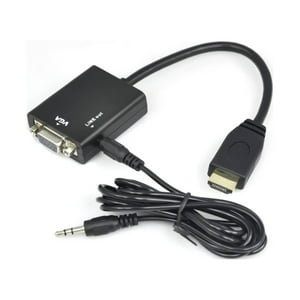 Genérico - Adaptador Hdmi A Vga 25Cm Con Sonido Alta Calidad