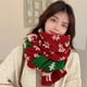 thumbnail image 5 of Bufanda larga y cálida de invierno con diseño de reno y copo de nieve de Navidad unisex, bufandas tejidas, regalos, bufandas para mujer, 5 of 5