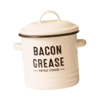 Bothyi - Olla Pequeña Esmaltada Con Tapa, Olla Esmaltada De Fondo Plano Para Fogatas, Color Blanco