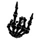 thumbnail image 4 of dedo esqueleto único del hueso del cráneo que tira de la etiqueta / de la etiqueta engomada del coche negro, 4 of 5