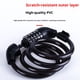 thumbnail image 2 of Cerradura de bicicleta, Cerraduras de bicicleta cable, Cerradura de bicicleta de bobinado de combinación de alta seguridad de 5 dígitos, Cerraduras de cable antirobo de trabajo pesado, 2 of 3