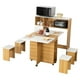 thumbnail image 1 of Juego De Comedor plegable + 4 Pisos + Mueble Organizador Bambú/Blanco, 1 of 12