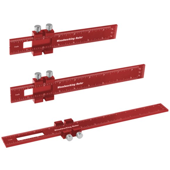 Regla deslizante de metal Violetfox Precision Pocket para carpintería