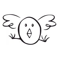 Rienda Libre Graphics - Decomural Funny Bird Easter Chick Kids Ws-16165