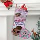 thumbnail image 2 of L.O.L. SURPRISE! Tema: Calcetines de Navidad, fino lino blanco para colgar en escaleras y chimenea, decoración navideña para el hogar, regalo de Navidad. 45cm × 32cm, 2 of 5