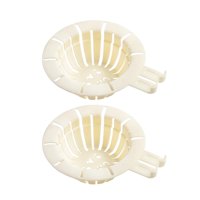 Magideal - 2 Uds Colador De Fregadero Escurridor De Fregadero De Cocina Receptor De Cesta De Drenaje De Conejo Reemplazo De Flujo Rápido Escurridor De Fregadero Blanco