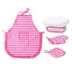 thumbnail image 1 of 4Pieces Kid Chef Rol Juego De Imaginación Juguete Cap Delantal Pot Pad Set Red Plaid, 1 of 2