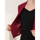 thumbnail image 5 of INSPIRE CHIC Chaqueta de Traje Casual de Negocios sin Cuello para Mujer de Regreso a Clases para Maestras, Oficina, Blazer, Talla XL, Rojo Intenso, 5 of 7