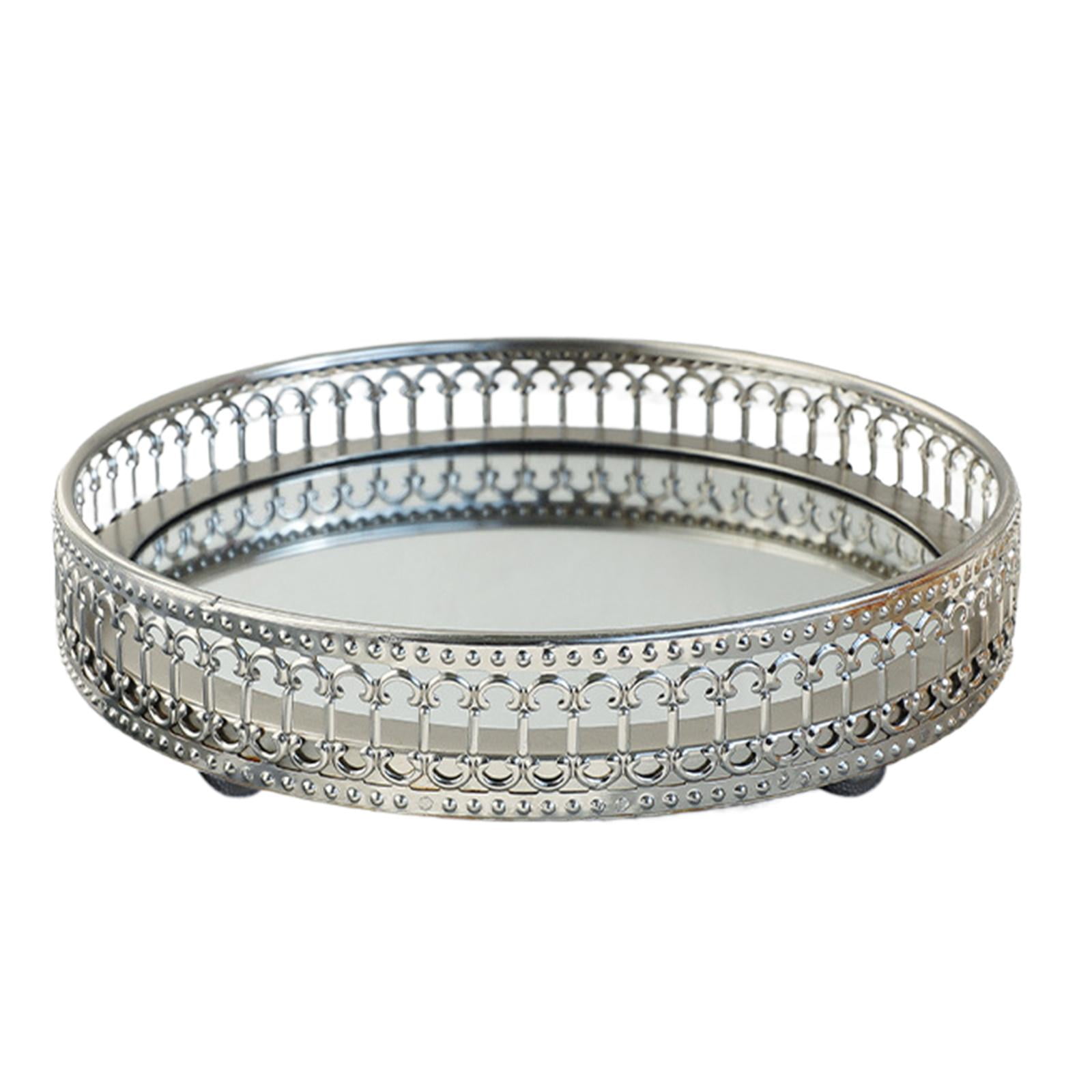 Bothyi - Bandeja De Perfume De Maquillaje, Bandeja Organizadora De Baratijas De Joyería Para Tocador, Redonda S
