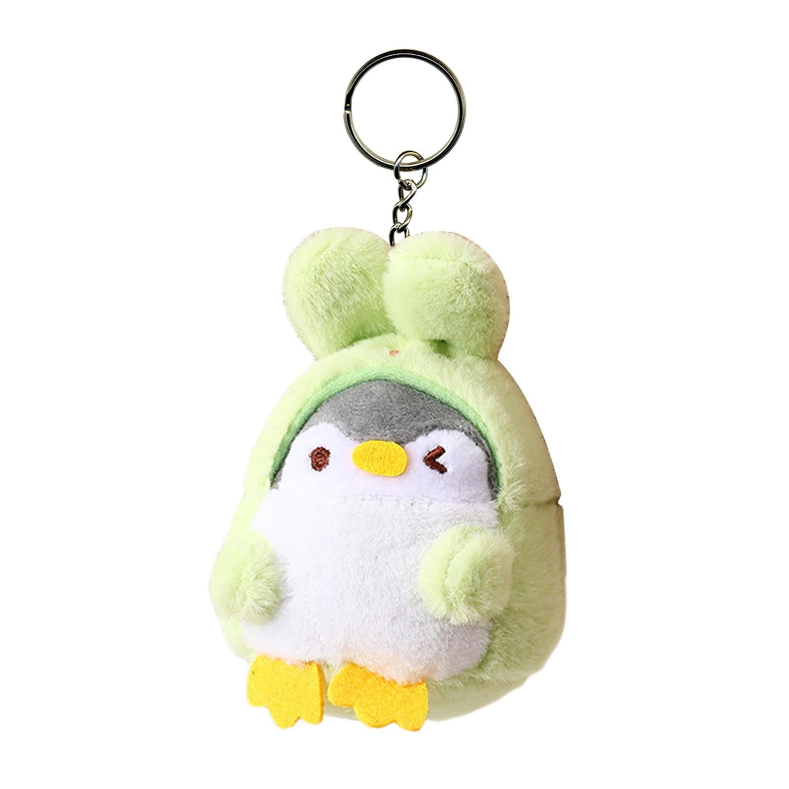 Bothyi - Creativo Pingüino Muñeca Llavero Adorable Encantador Colgante Para Coche Casa Mochila Verde Oreja Larga