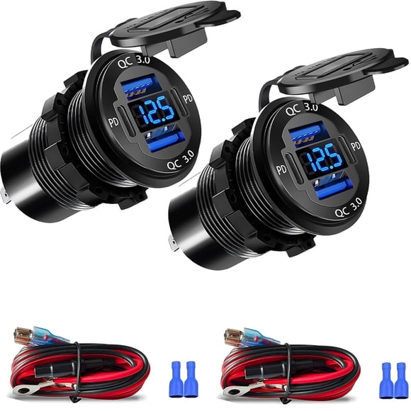 Enchufe USB HCGZHEN de 4 puertos 78W PD y QC impermeable